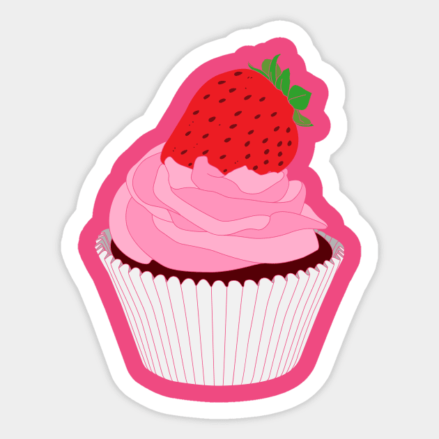 Strawberry Cupcakes Forever Sticker by inbis